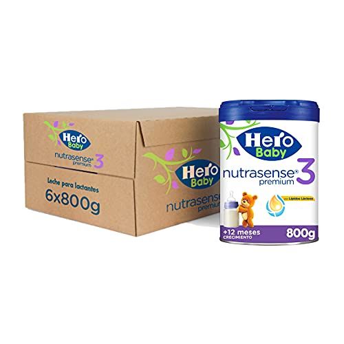 Hero Baby Leche Premium 3 - Para niños a partir de 12 meses - Pack de 6 x 800 gr