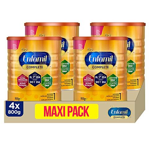 Enfamil Premium Complete 1 Leche infantil 4x800gr Leche Infantil para Lactantes de 0 a 6 Meses de Edad Fórmula para Bebés Recién Nacidos